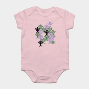 Shroomy Forest Pattern Baby Bodysuit